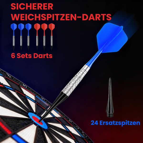 Elektronisk dartskive 47x41x2,5 cm Multifarvet, plast
