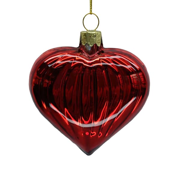 Juleophæng 8 cm Rødt Glas