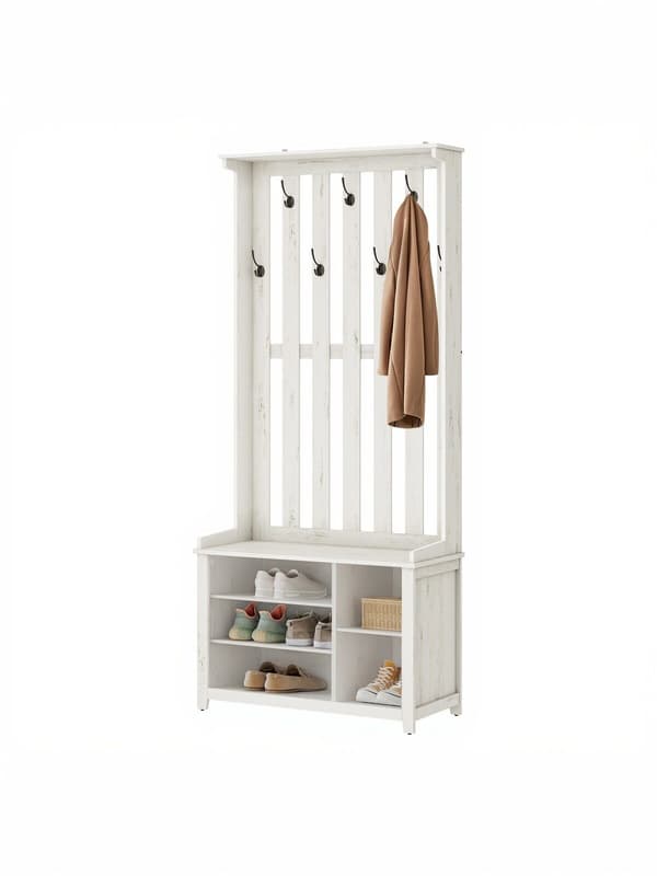 Klesheng 35x81x180 cm Hvit Tre Stål