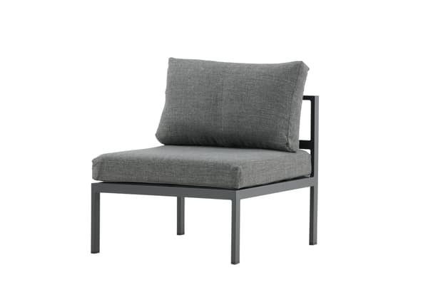 Lounge stol midtersektion 70x70x30 cm sort