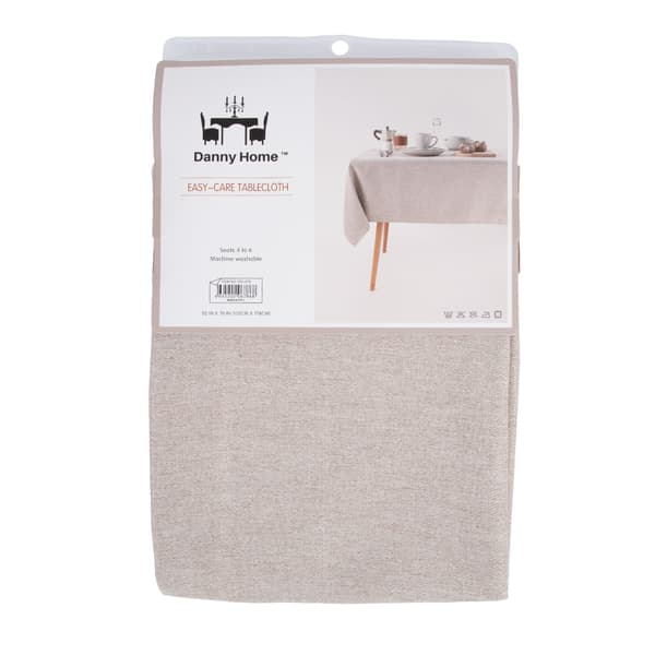 Bordsduk 132x178 cm beige polyester