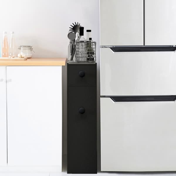 Badrumsskåp, Svart - Material: mdf, svartlackerad , Star