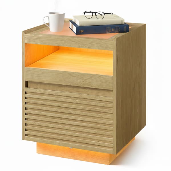Nattbord 40x45x55 cm Beige, MDF