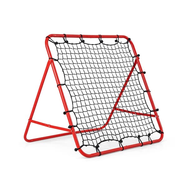 Fodbold Rebound Net Foldbart 102x87x44-72 cm rød