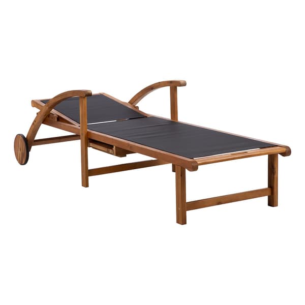 Däckstol FABIOLA 70x200x90 cm svart trä