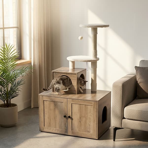 Kattetræ med kattebakke, Kodustaar