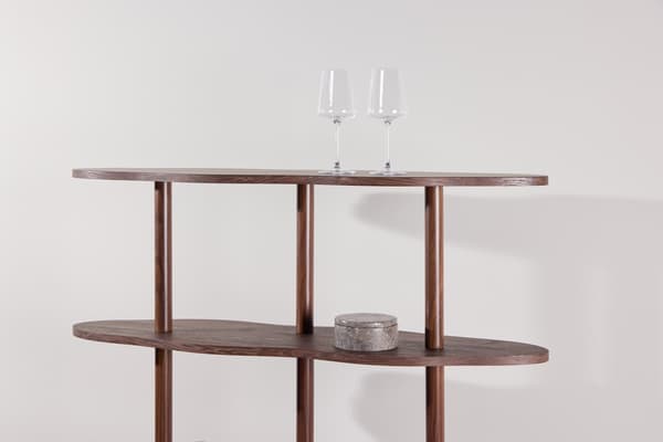 Bogreol Moln 105x30x140 cm Mocca MDF
