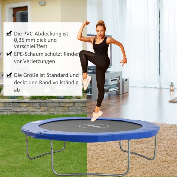 Trampolin sikkerhedspude, 305 cm, blå
