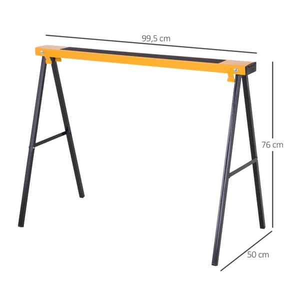 Savbukke sæt med 2 stk. 99,5x50x76 cm gul