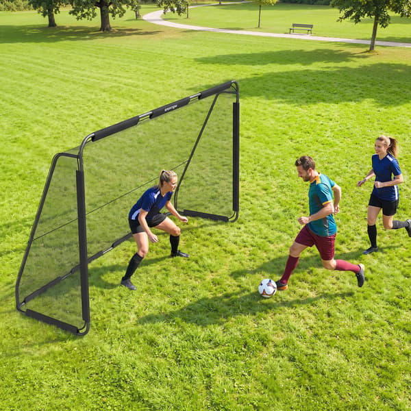 Fodboldmål 300x120x200 cm sort