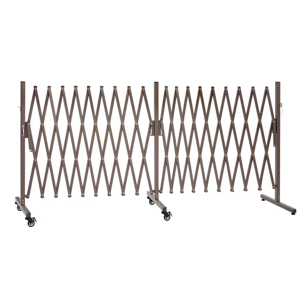 Expanderbar säkerhetsbarriär, 617x600 cm, Metall