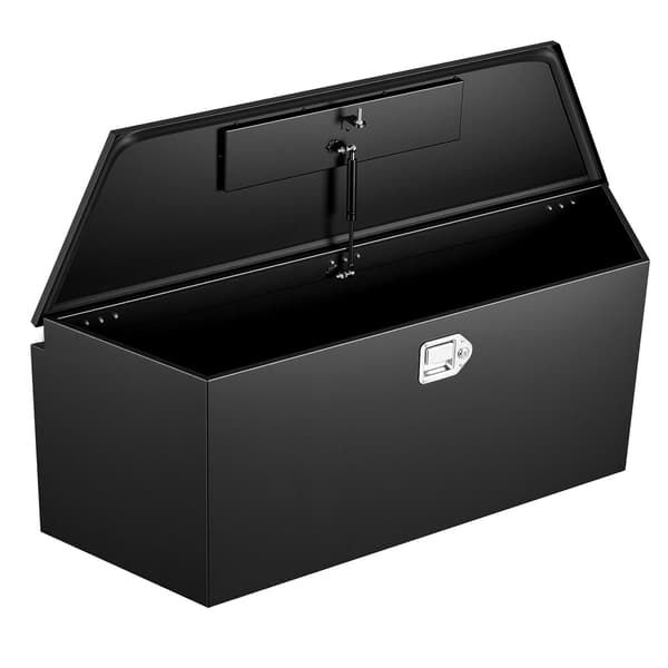 Trailer-tungeboks, 124.5x35.3x47 cm, sort, stål, opbevaring