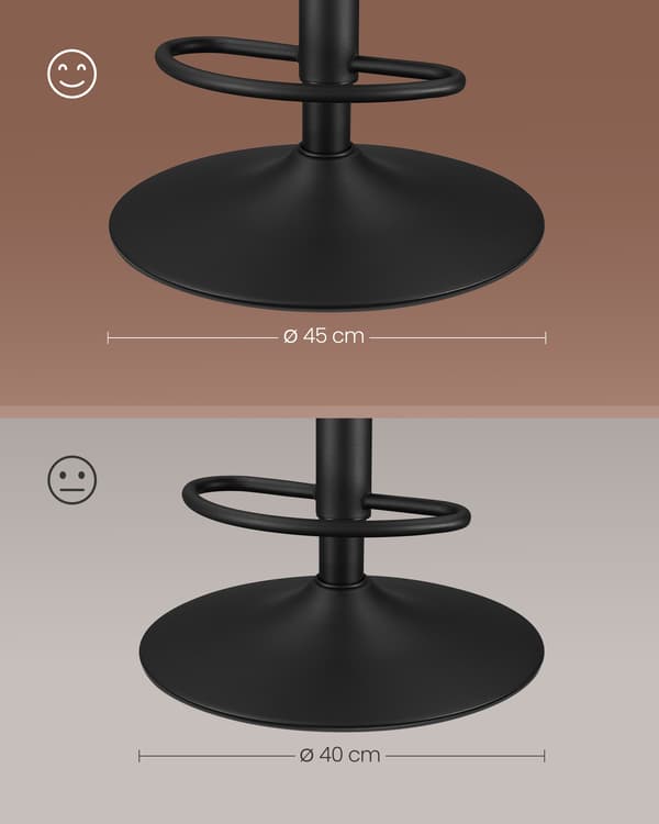Barstolar Set om 2 63x84 cm Brun PU-läder