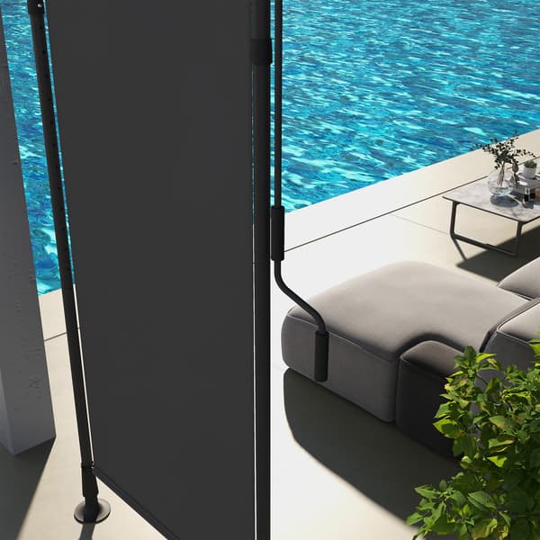 Vertikal Markis, 120x220-310 cm, Mörkgrå