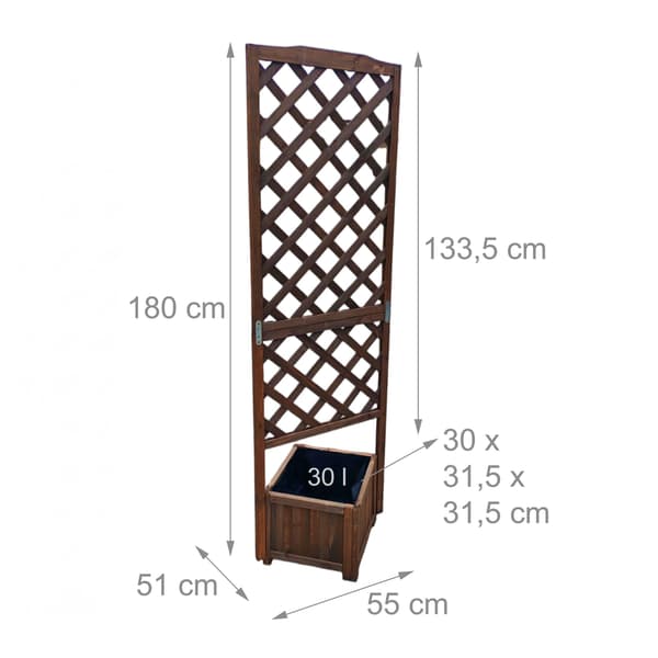 Planteringslåda med spaljé 180 cm, Kodustaar