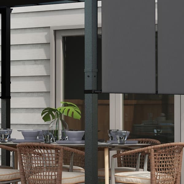 Pergola, 357x296x235 cm, Tummanharmaa