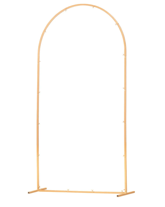 Båge Bakgrundsställ, 220x120 cm, Guld, Metall