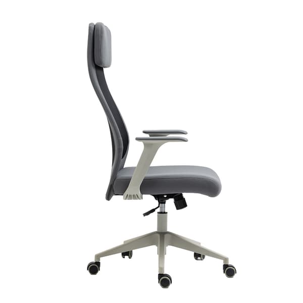 Kontorstol Elmer 67x62x113-124 cm Grå Sort