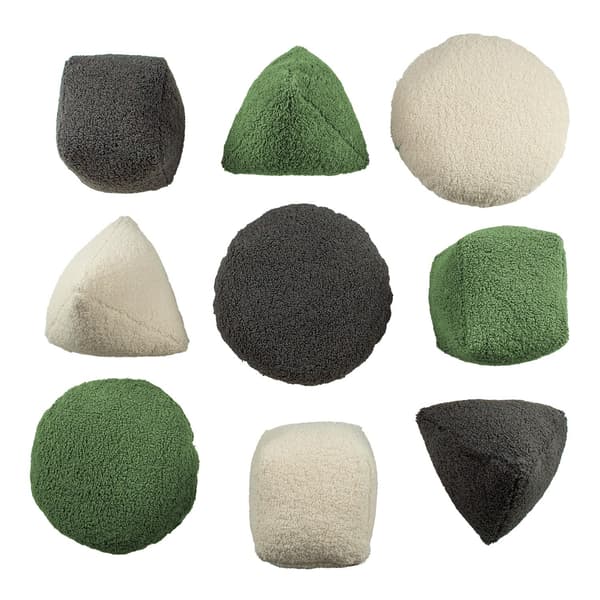 Pude 32x32x32 cm grøn polyester