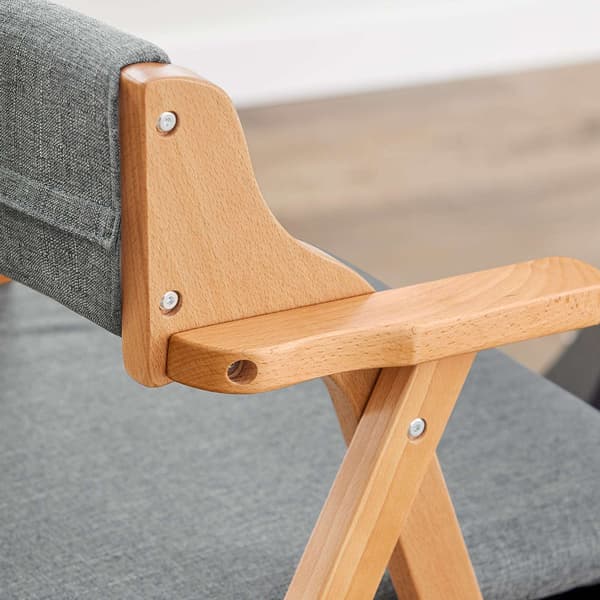 Sammenklappelig spisebordsstol 61,5x56x77,6 cm grå, træ