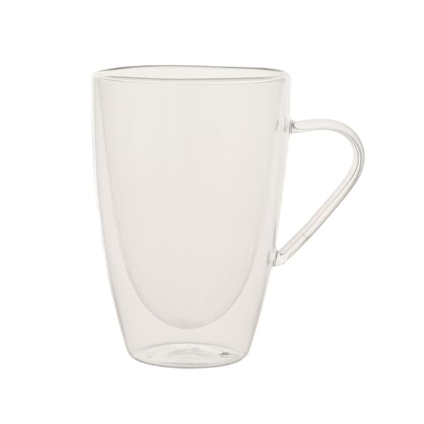 Mugg 350 ml Glas Dubbelvägg Set