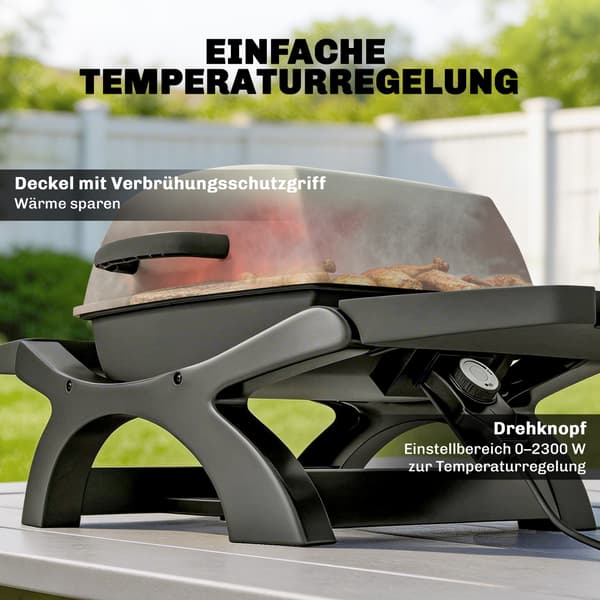 Bordgrill 23x71 cm Sort Støbejern