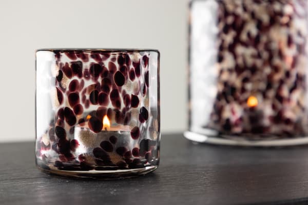 Lanterne Glora 8x8 cm Sort Glas