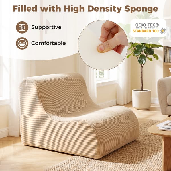 Gulvsofa 100x78x69,5 cm beige