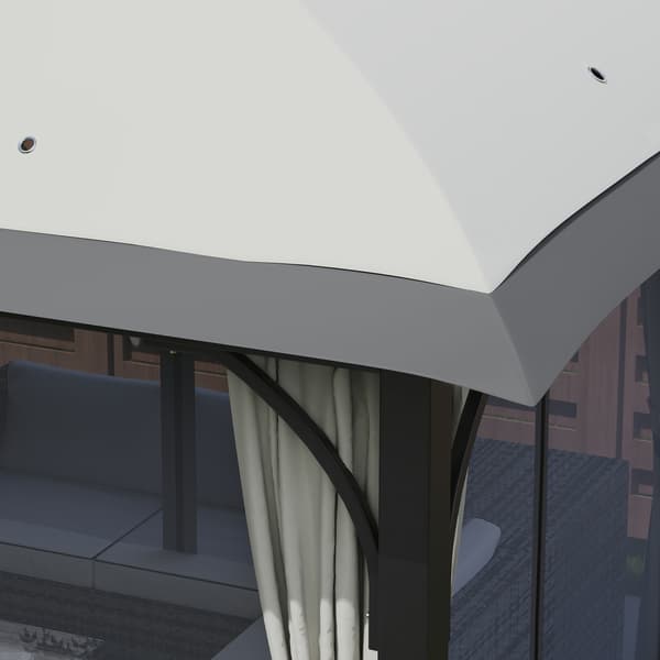 Havepavillon, 395x330x294 cm, Lysegrå