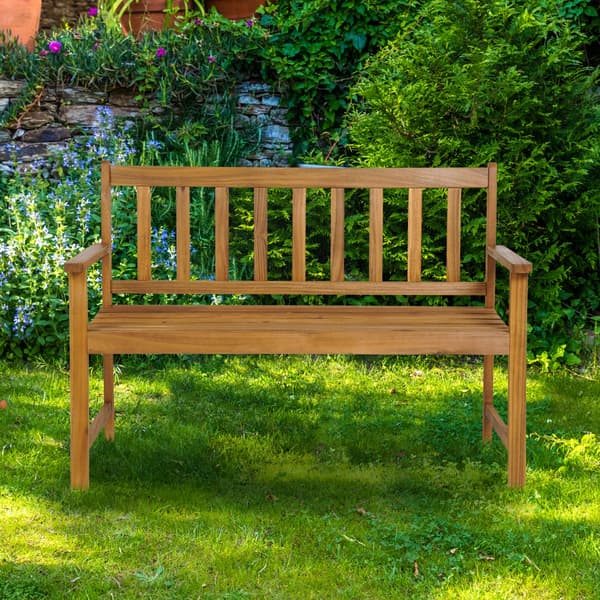 Ulkopenkki kahdelle 122x56x86 cm luonnonvärinen
