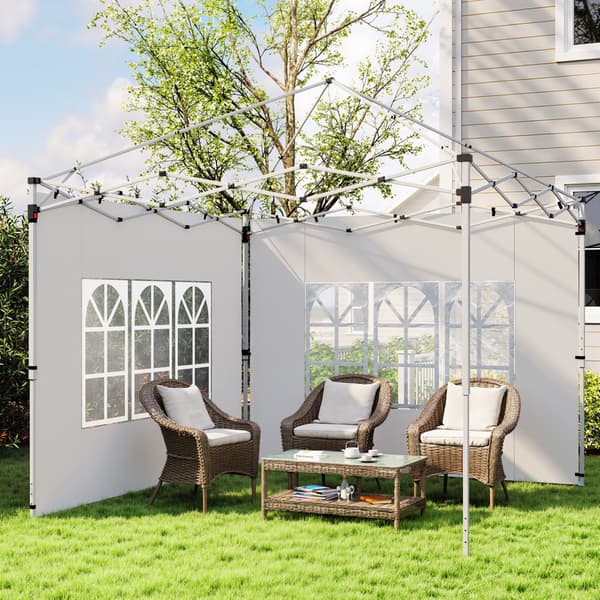 Pavillon Sidepanel Sæt, 295x195 cm, Hvid, Vandtæt