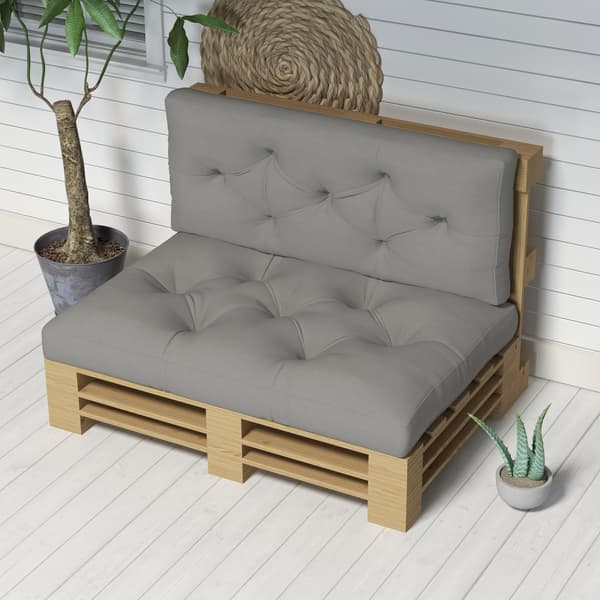 Sittdyna 120x80x12 cm Grå Polyester
