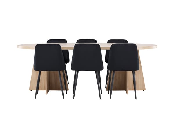 Spisebord Bootcut 230x115 cm Hvidvasket