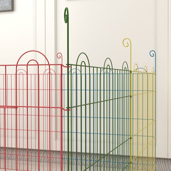 Pet Playpen modulär design Ø156x60 cm multifärgad