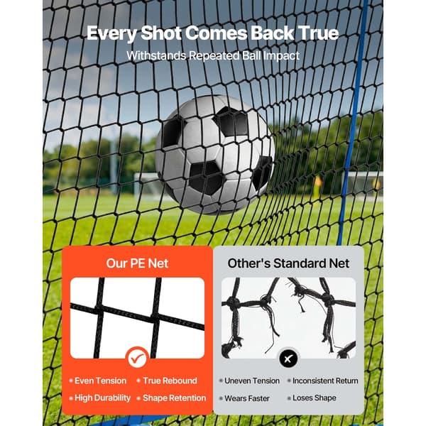 Fodbold Rebounder Net 119,5x113,5x142 cm sort jernramme