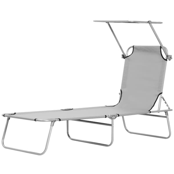Solstol, 187x58x36 cm, Ljusgrå