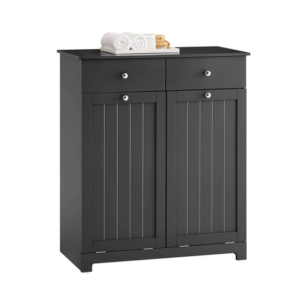 Badeværelsesskab, 78x38.5x90.5 cm, Sort, Opbevaring