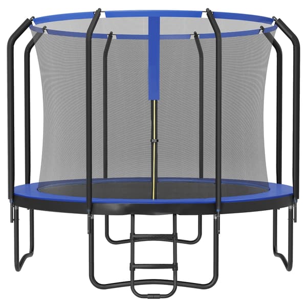 Trampolin 366x270 cm Sort-Blå, stålramme