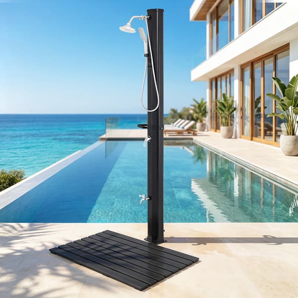 Solardusj til haven 35L 18x14,5x216,5 cm sort