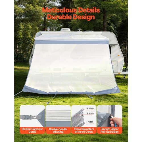 Markis Solskyddsskärm 200x280 cm UV50+ Polyester Mesh