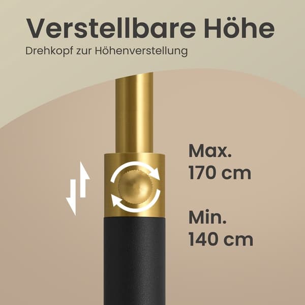 Gulvlampe 30x30x140-170 cm Guld