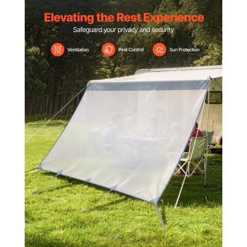 Markis Solskydd Nät 200x330 cm Polyester Mesh Utomhus Camping