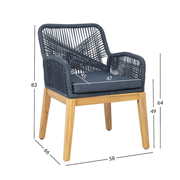 Tuoli FLORIDA 58x66x83 cm Harmaa