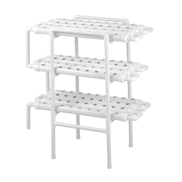 Hydroponiskt odlingssystem kit, 98x52x117 cm, Vit, UPVC