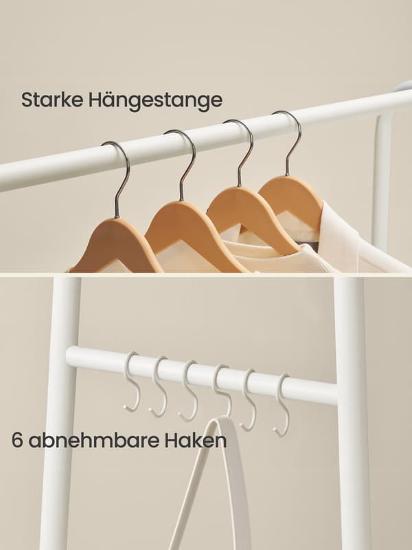 Klesstativ 45x138x160 cm Beige Stål