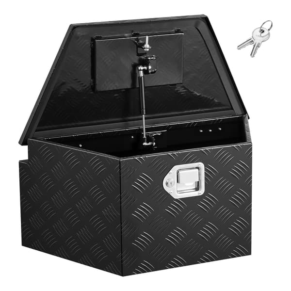 Trailertrækboks, 66x33x30.5 cm, Sort, Opbevaring i aluminium
