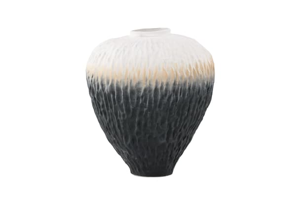 Vase Pane 29x34 cm Beige Keramik