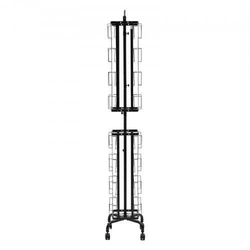 Kortdisplaystativ, 45x45x193 cm, Sort, Roterende opbevaring