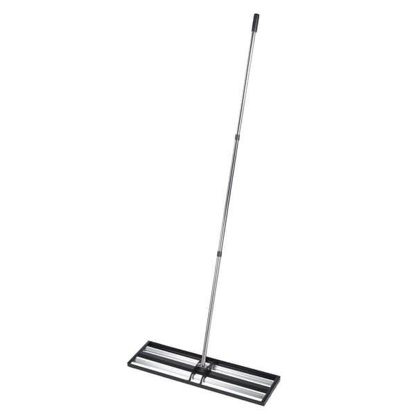 Plæneudjævningsrive 91,4x25,4x224 cm Sort Rustfrit Stål