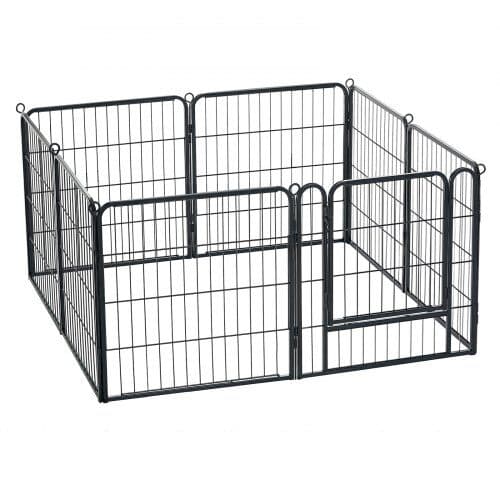 Hundhage 8 paneler 162x162x61,5 cm svart